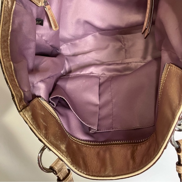 Coach gold zip top shoulder bag 12” x 9” x 4” - Picture 13 of 16